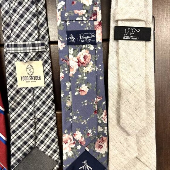 Lot Of 10, SPREZZA, Saks Fifth Avenue, Penguin, Trendz Co., 2.75” Luxury Ties - Picture 7 of 7